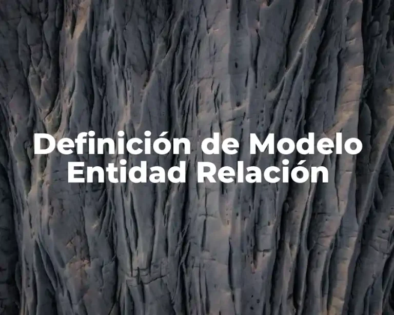 Definición de Modelo Entidad Relación
