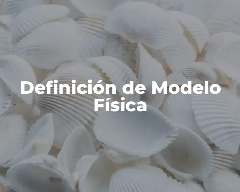 Definición de Modelo Física