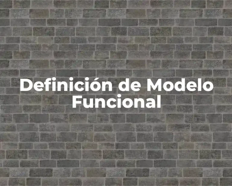 Definición de Modelo Funcional