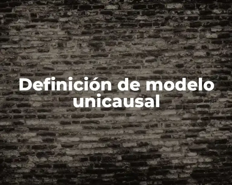 Definición de modelo unicausal