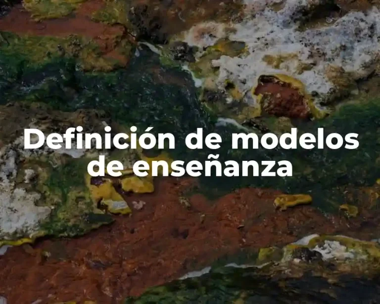 Definición de modelos de enseñanza