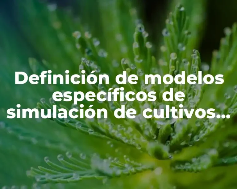 Definición de modelos específicos de simulación de cultivos corngro