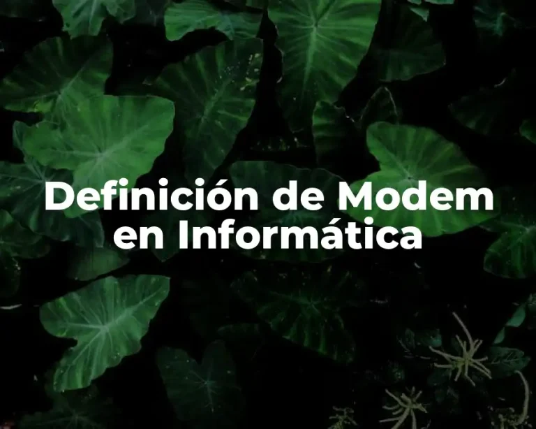 Definición de Modem en Informática