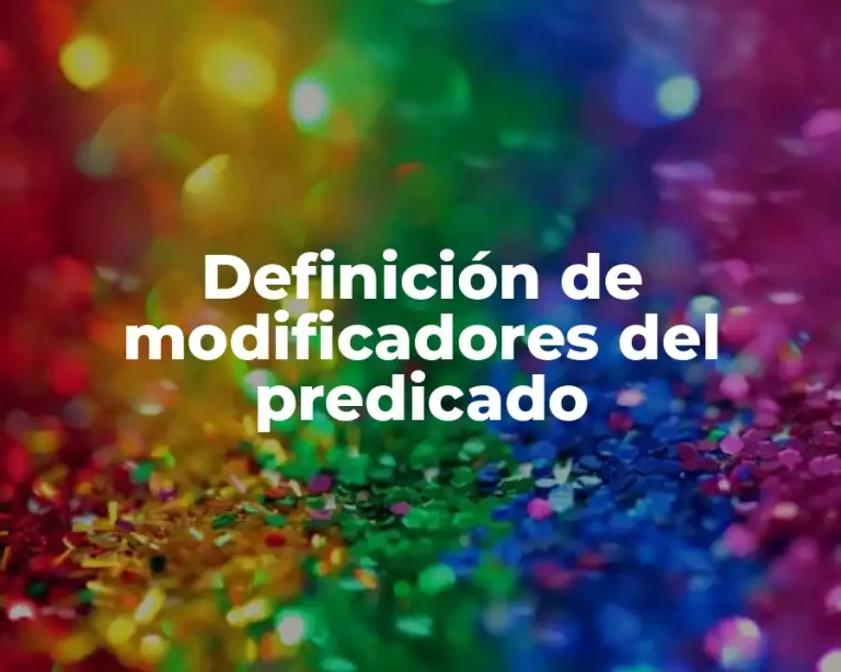 Definición de modificadores del predicado