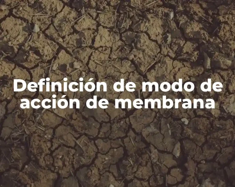 Definición de modo de acción de membrana