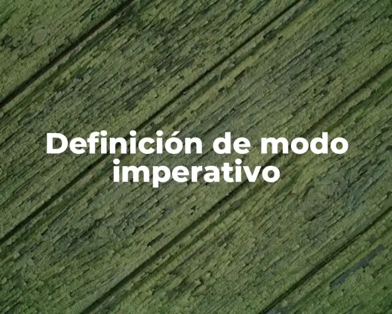 Definición de modo imperativo