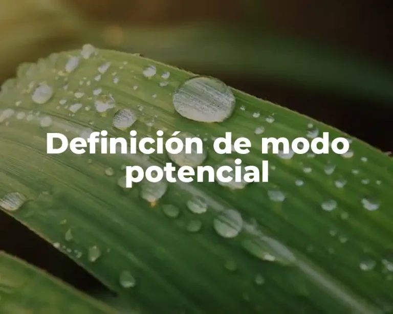 Definición de modo potencial