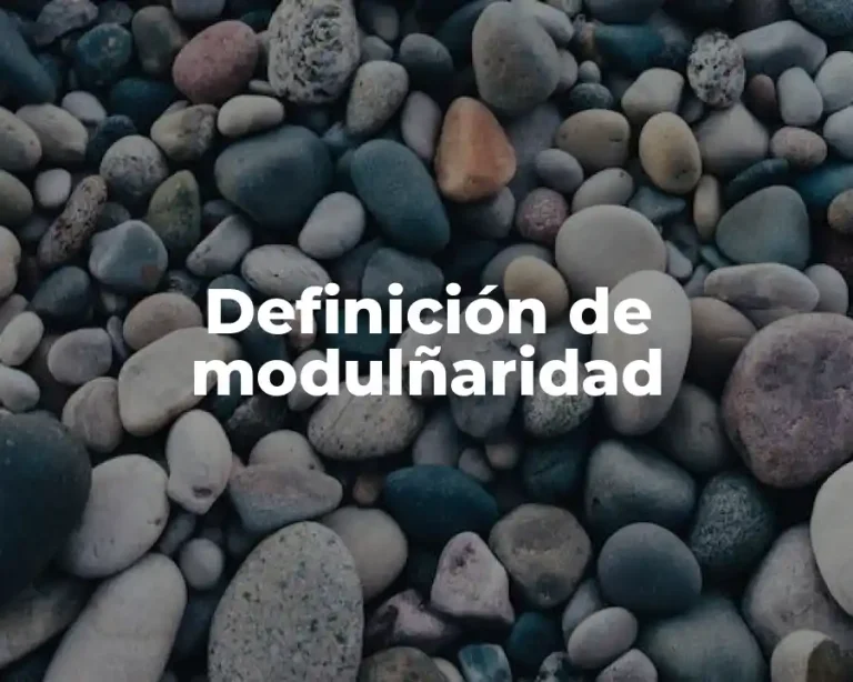 Definición de modulñaridad