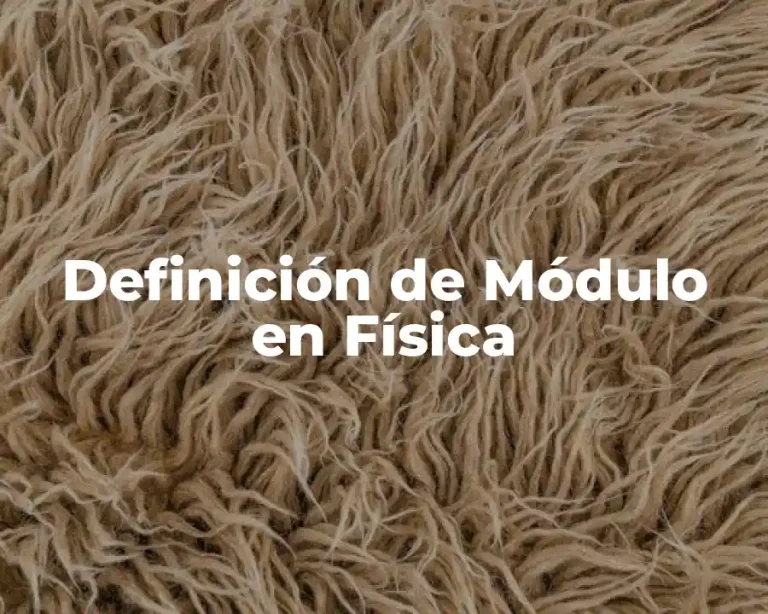 Definición de Módulo en Física