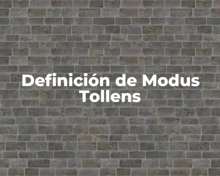 Definición de Modus Tollens