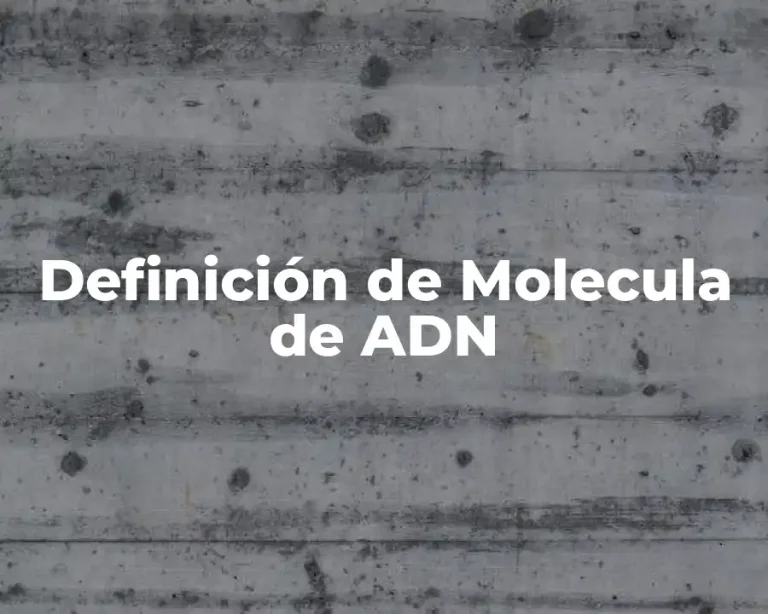 Definición de Molecula de ADN