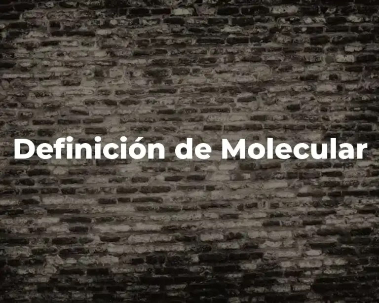 Definición de Molecular