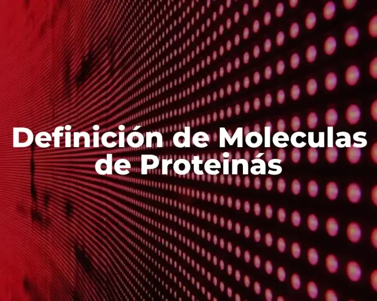 Definición de Moleculas de Proteinás