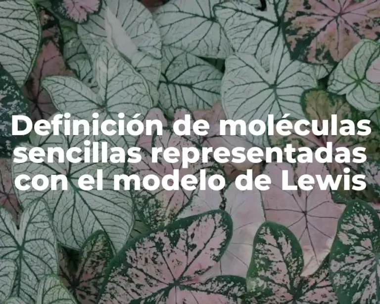 Definición de moléculas sencillas representadas con el modelo de Lewis