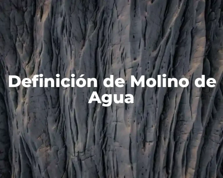 Definición de Molino de Agua