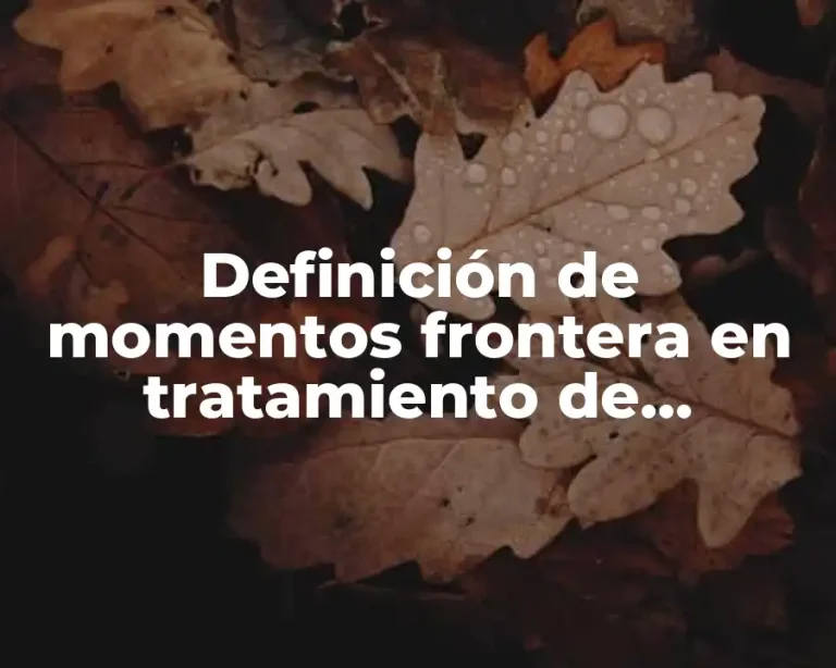 Definición de momentos frontera en tratamiento de imágenes