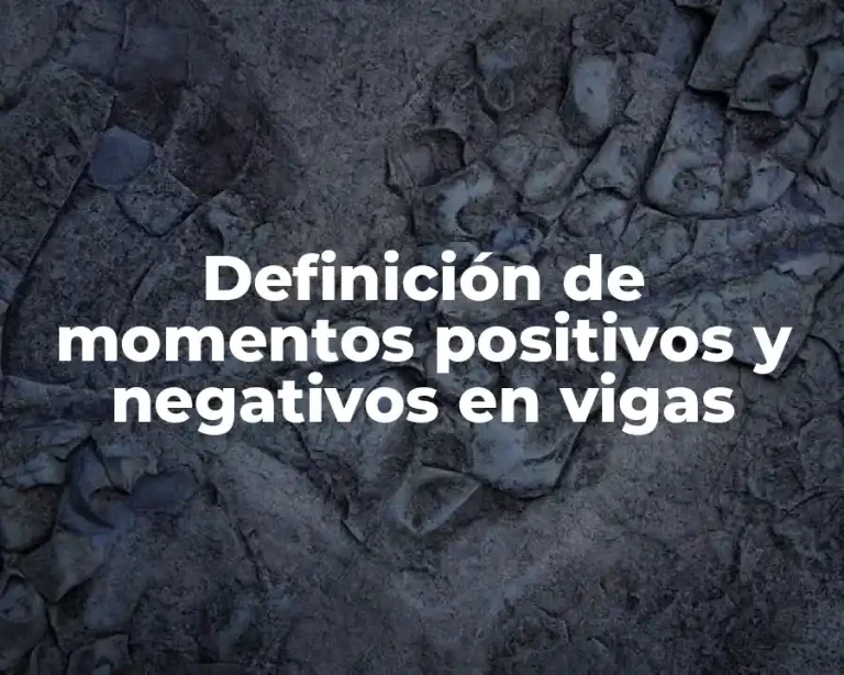 Definición de momentos positivos y negativos en vigas