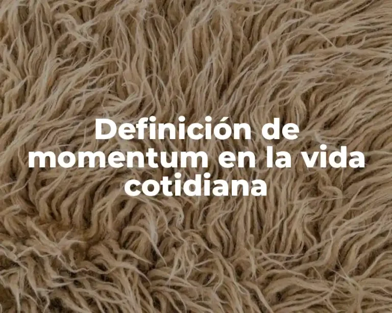 Definición de momentum en la vida cotidiana