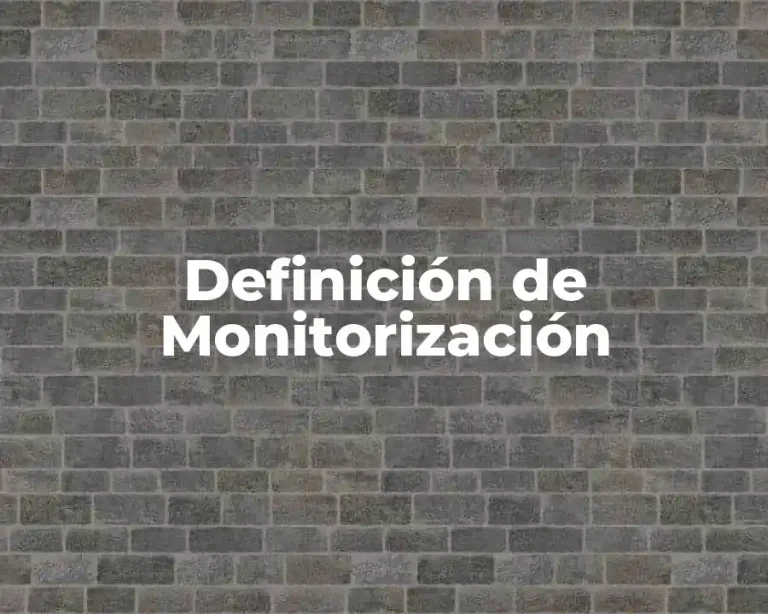 Definición de Monitorización