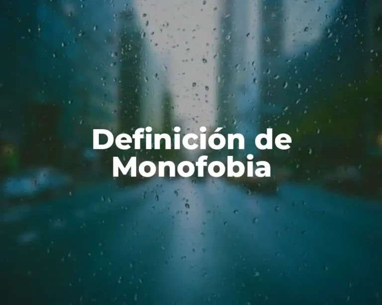 Definición de Monofobia