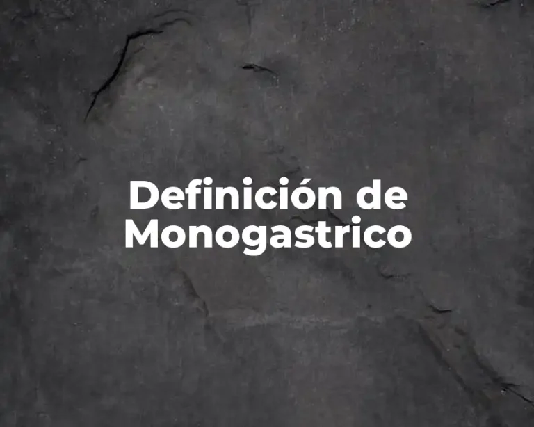 Definición de Monogastrico