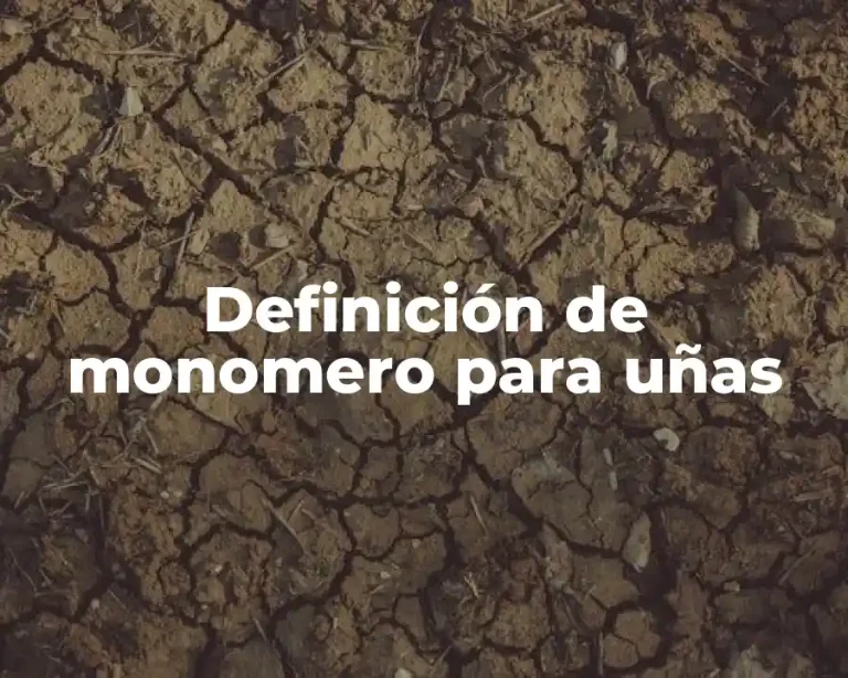 Definición de monomero para uñas