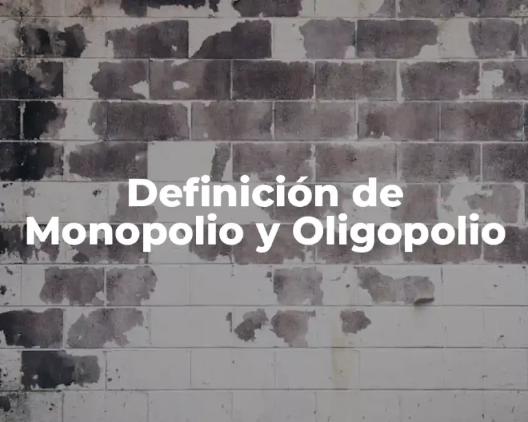 Definición de Monopolio y Oligopolio