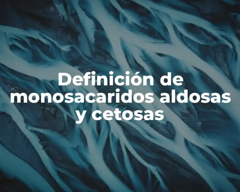 Definición de monosacaridos aldosas y cetosas