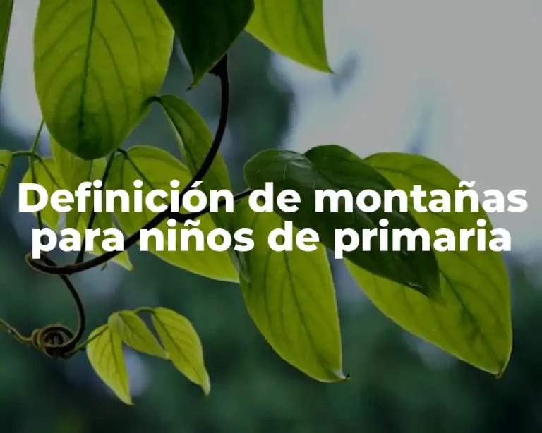 Definición de montañas para niños de primaria