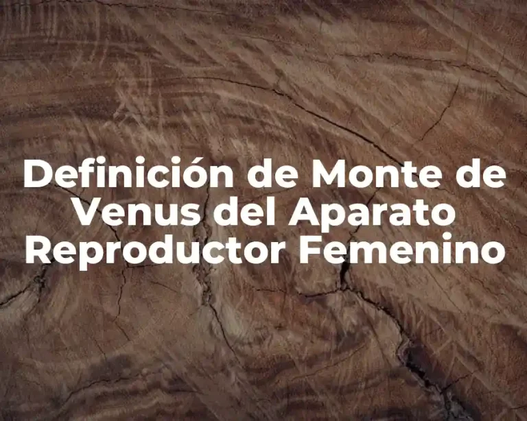 Definición de Monte de Venus del Aparato Reproductor Femenino