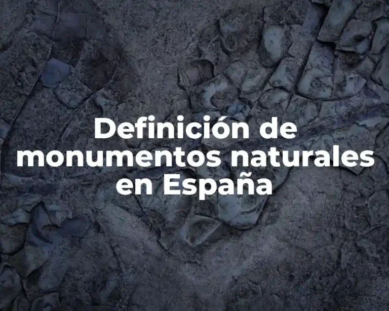 Definición de monumentos naturales en España