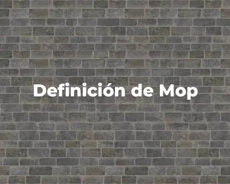 Definición de Mop