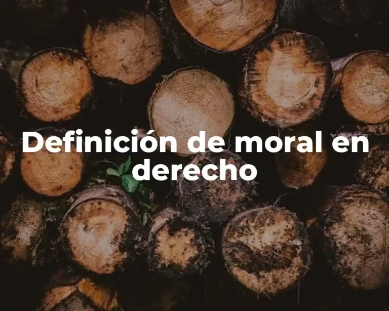 Definición de moral en derecho