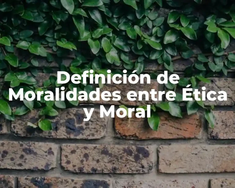 Definición de Moralidades entre Ética y Moral