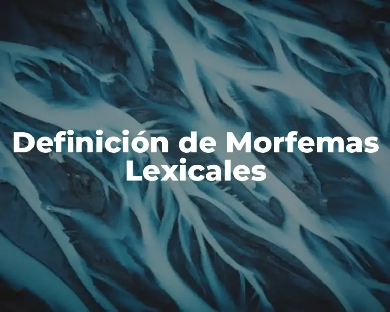 Definición de Morfemas Lexicales