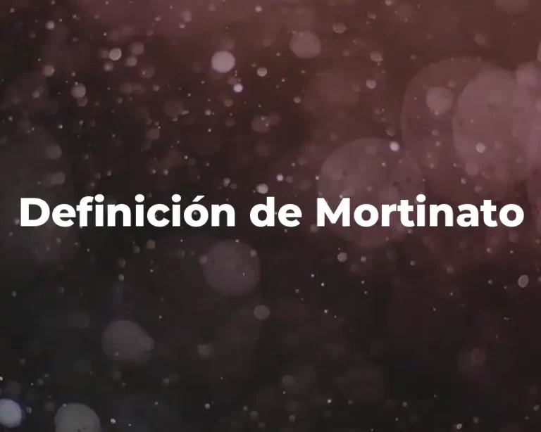 Definición de Mortinato