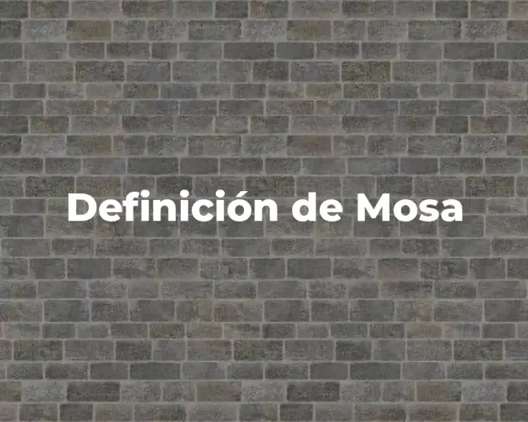 Definición de Mosa