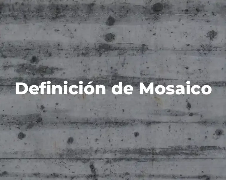 Definición de Mosaico