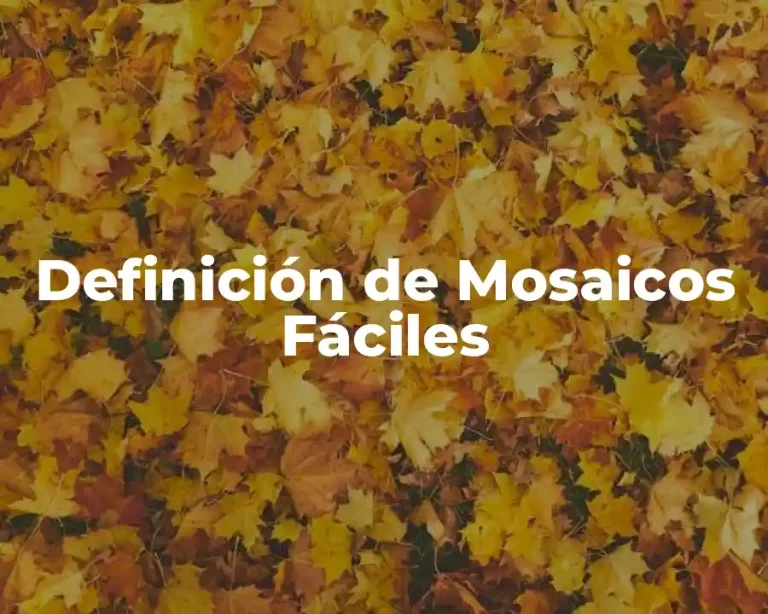 Definición de Mosaicos Fáciles