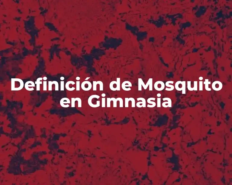 Definición de Mosquito en Gimnasia