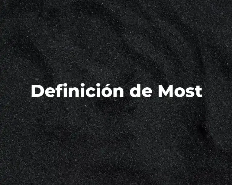 Definición de Most