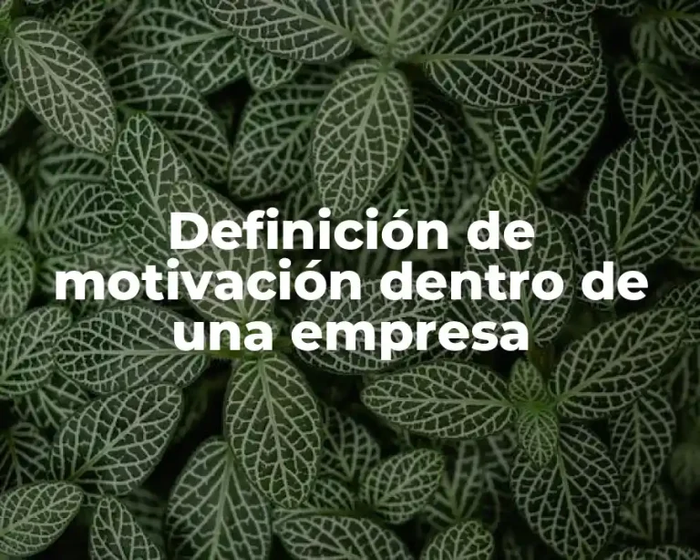 Definición de motivación dentro de una empresa