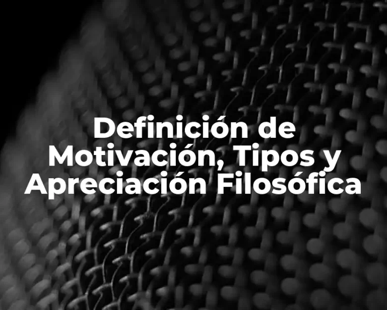 Definición de Motivación, Tipos y Apreciación Filosófica
