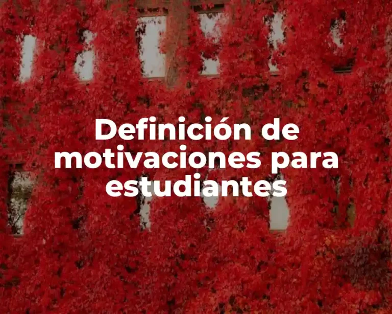 Definición de motivaciones para estudiantes