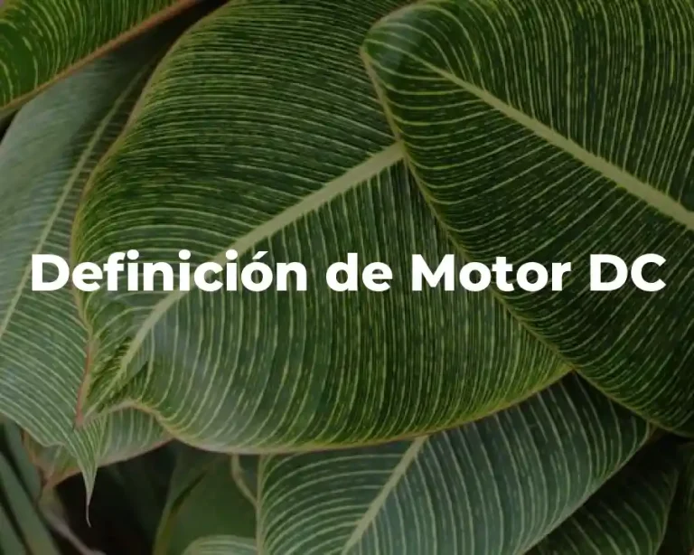 Definición de Motor DC