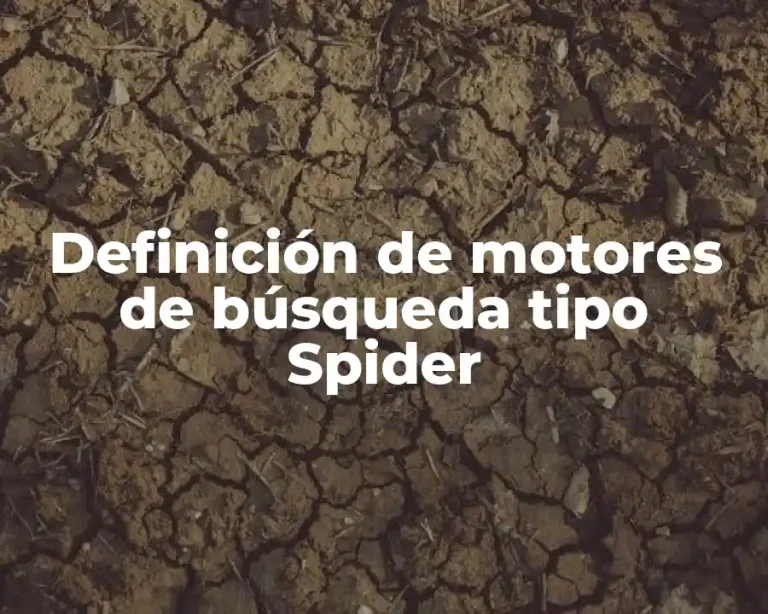 Definición de motores de búsqueda tipo Spider