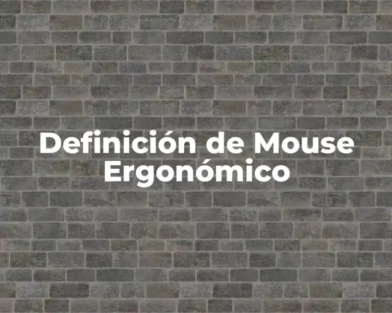 Definición de Mouse Ergonómico