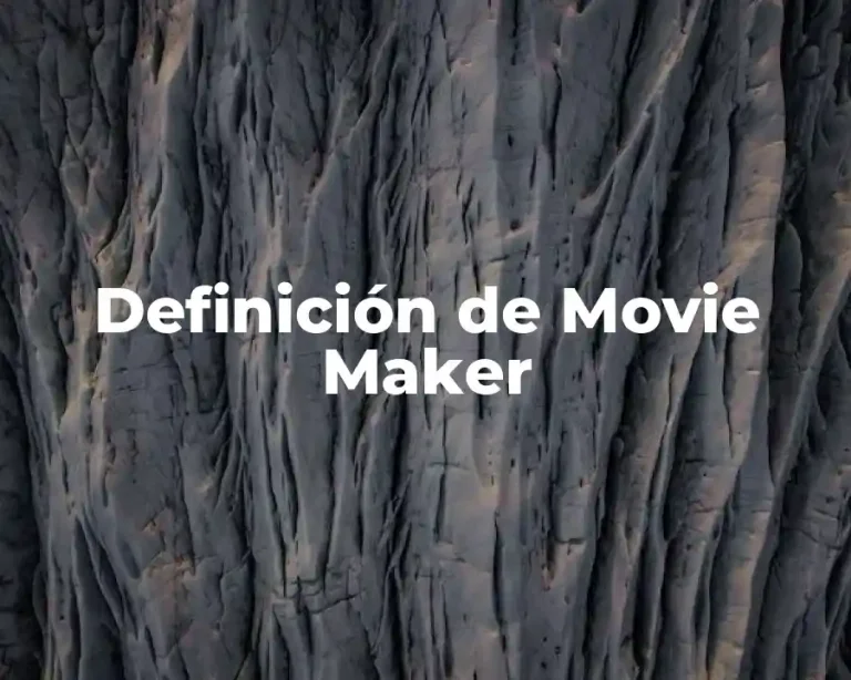 Definición de Movie Maker
