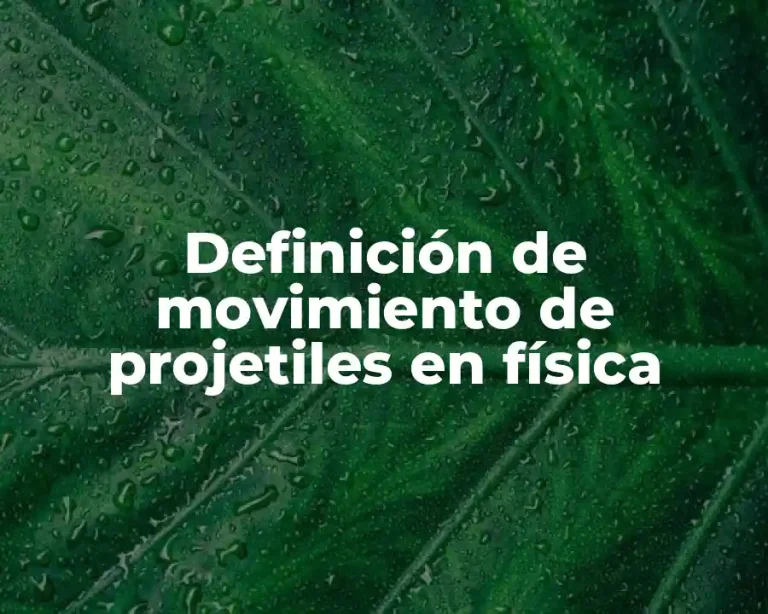 Definición de movimiento de projetiles en física