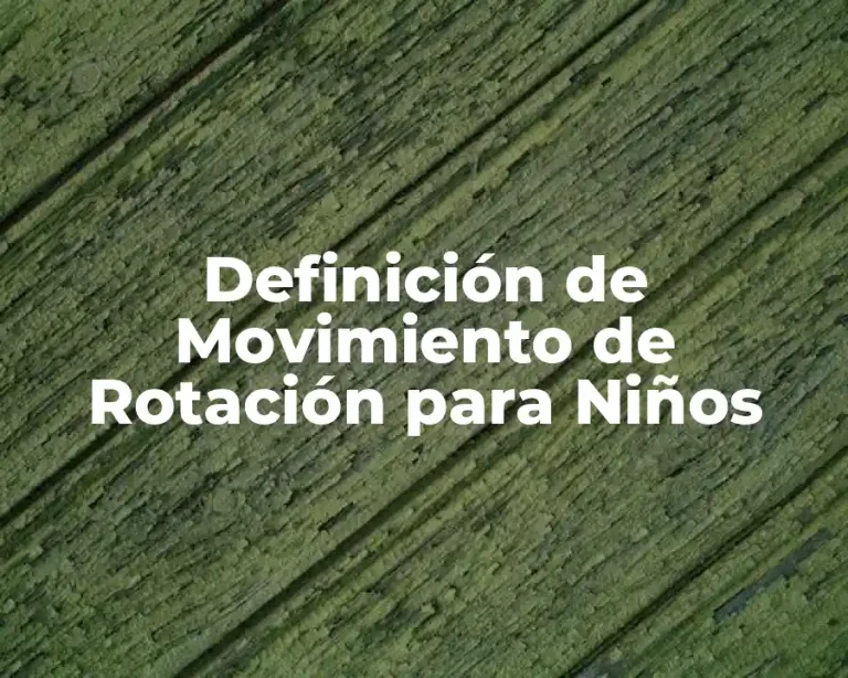 Definición de Movimiento de Rotación para Niños